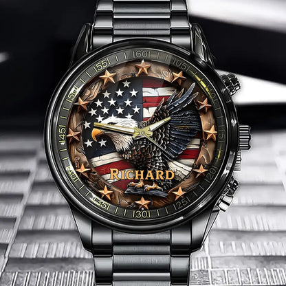 Patriotic Bald Eagle Watch - Personalized American Bald Eagle Watch