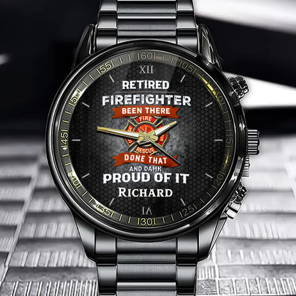 Custom Firefighter Legacy Watch – Personalized Name Tribute Design