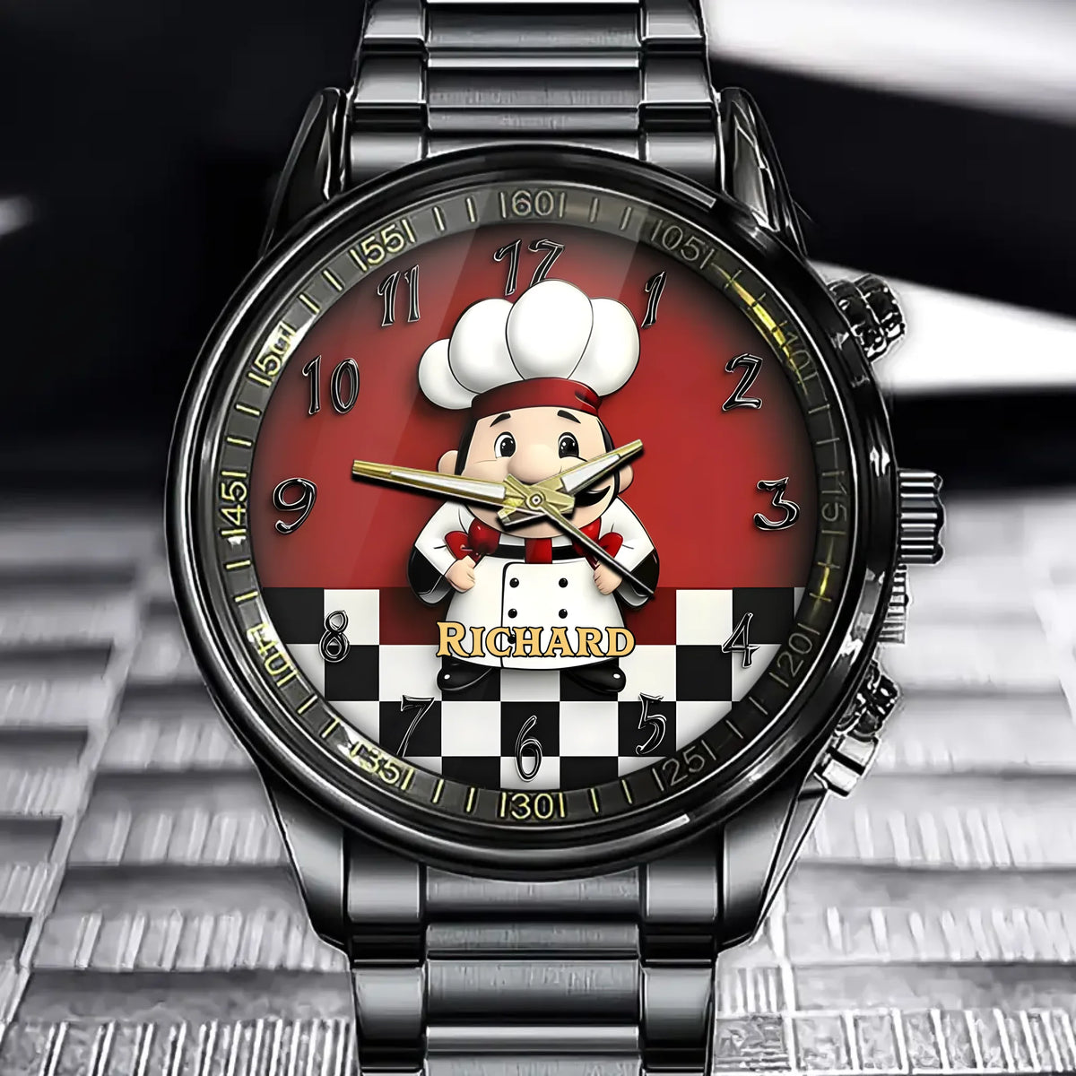 Deliciously Timed – Personalized Chef's Watch for Culinary Enthusiasts