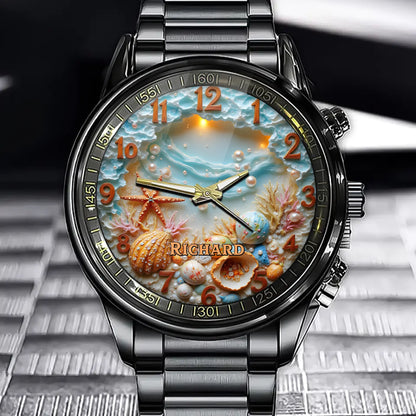 Marine Fantasy Watch – Personalized Gift with Starfish and Coral Theme