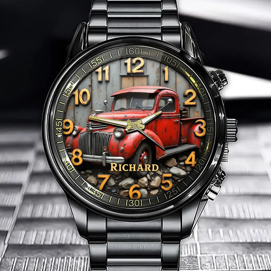 Rustic Roadster Watch – Personalized Timepiece for Classic Truck Lovers