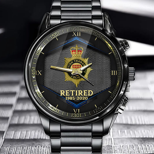 Custom British Police Recognition Watch - Honoring Service & Dedication
