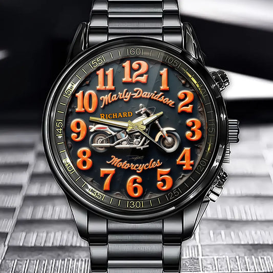 Custom Name Motorcycle Watch - A Timeless Tribute to Classic Bikers