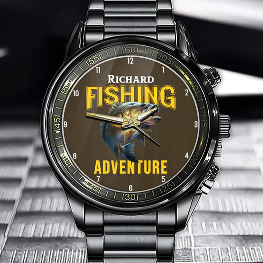 Personalized Fishing Adventures Bass Fish Angler Watch