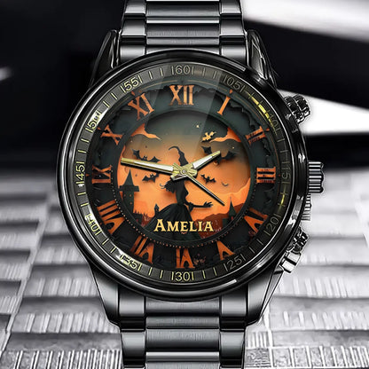 Personalized Enchanted Witch Watch - Customize Your Name, Halloween Gifts