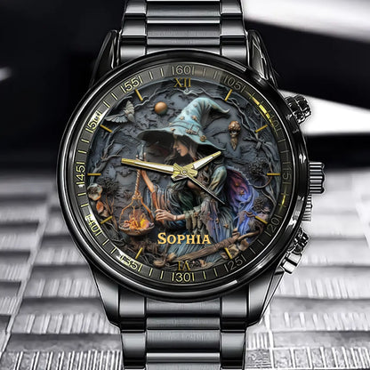 Witch's Cauldron Personalized Watch - Stir the Magic with Your Name