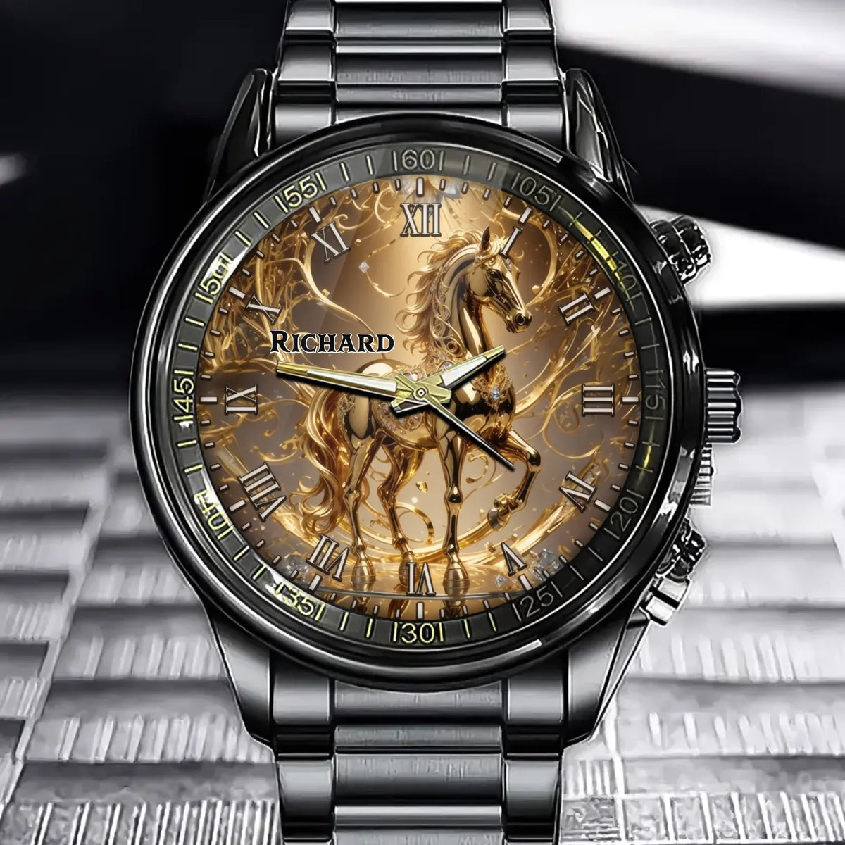 Personalized Luxury Horse Women’s Watch – Custom Name & Color Choice