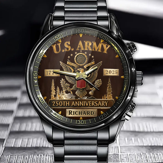 250th Anniversary Veteran Watch – Personalized with Your Name & Military Branch