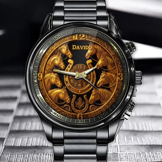 Time Spent in the Saddle is Never Wasted - Personalized Horse Watch