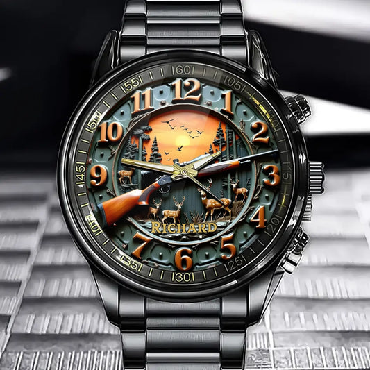 Deer Hunter's Pride - Personalized Watch That Celebrates the Call of the Wild