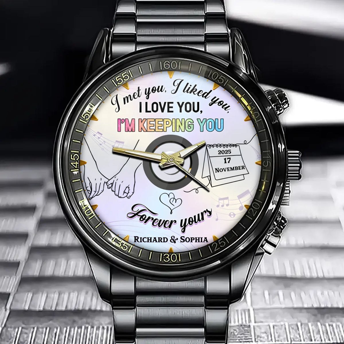 Personalized Cd-Themed Romantic Watch - I Will Always Love You