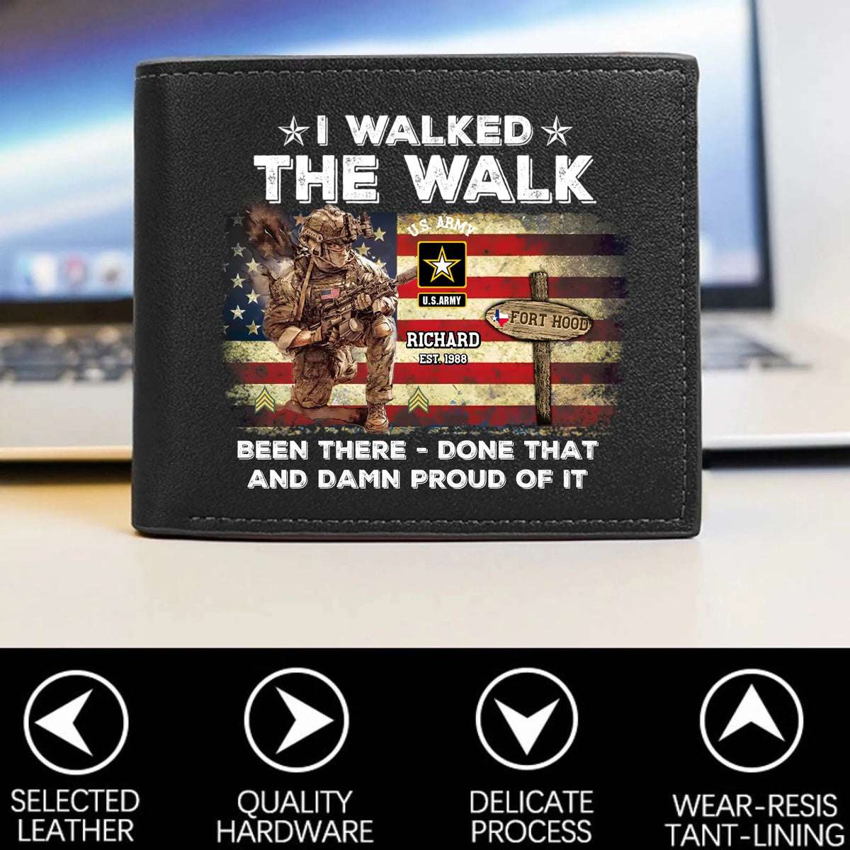 Personalized Veteran World Tour Wallet Perfect Gift_yythkg