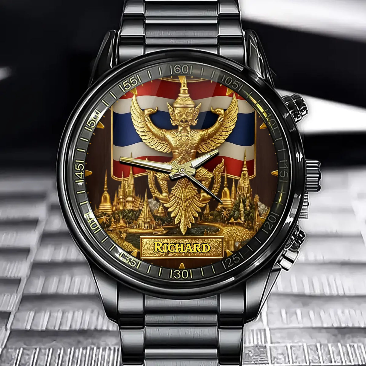 Proud Thailand - Personalized Expats Watch With Custom Name