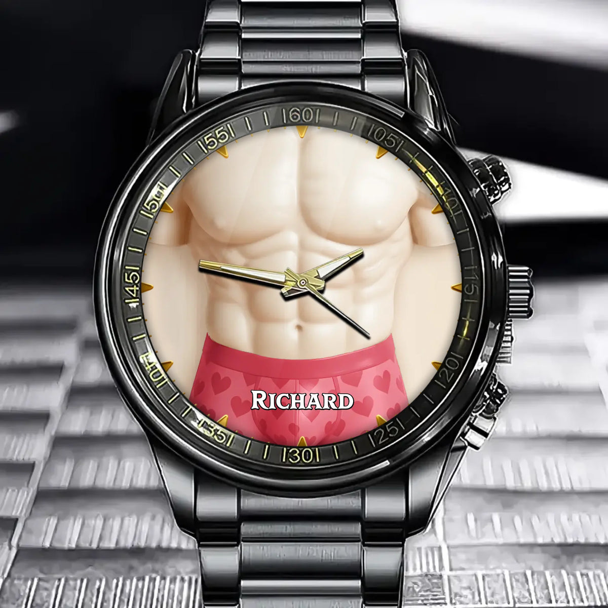 Personalized Celebrate Your Love With a Playful Romantic Design Couple Watch, A Custom Gift for Couples