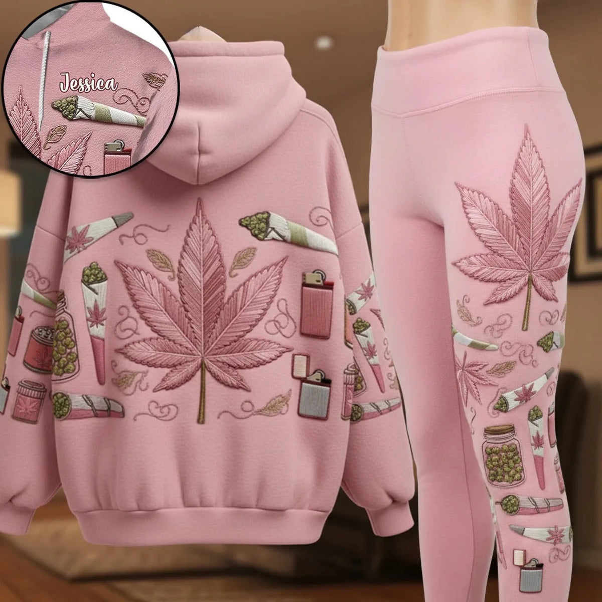 Stoner Chic - Personalized Weed Hoodie and Leggings