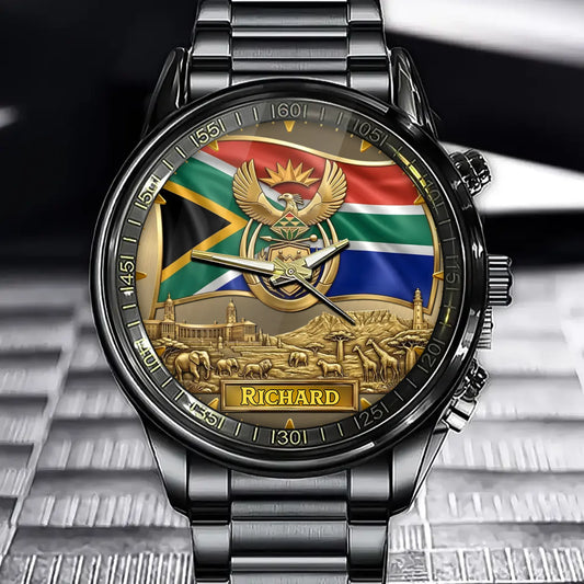 Personalized South African Heritage Watch – Custom Name, Collector’s Edition