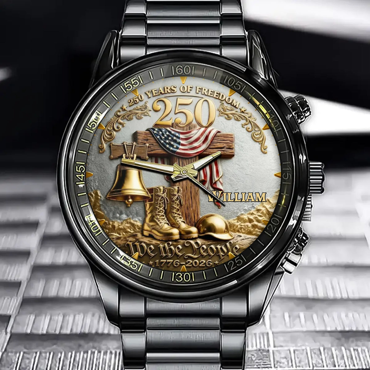 Personalized "Tribute to Freedom" Watch – Celebrating 250 Years of American History