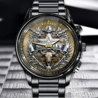 Personalized Sheriff Tribute Watch - Honor Pride & Legacy