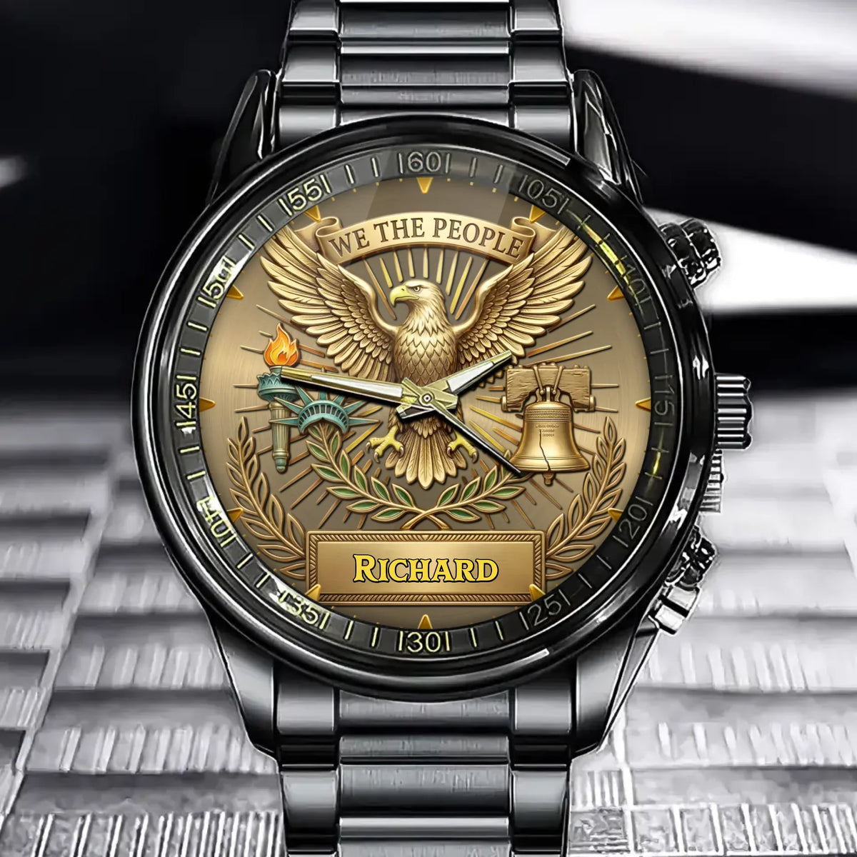 Personalized Liberty Eagle Heritage Watch – Custom Name Edition for Freedom Seekers