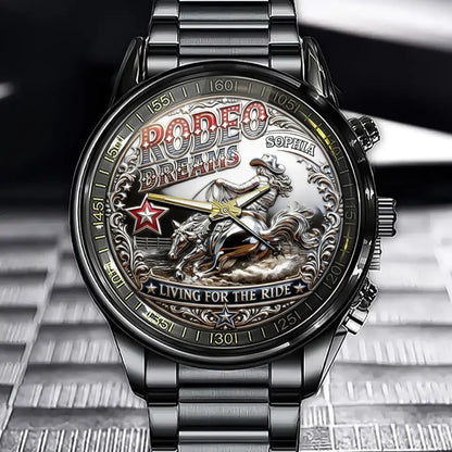 Personalized Western Cowboy Girl Watch - Custom Name Show Your Cowboy Spirit