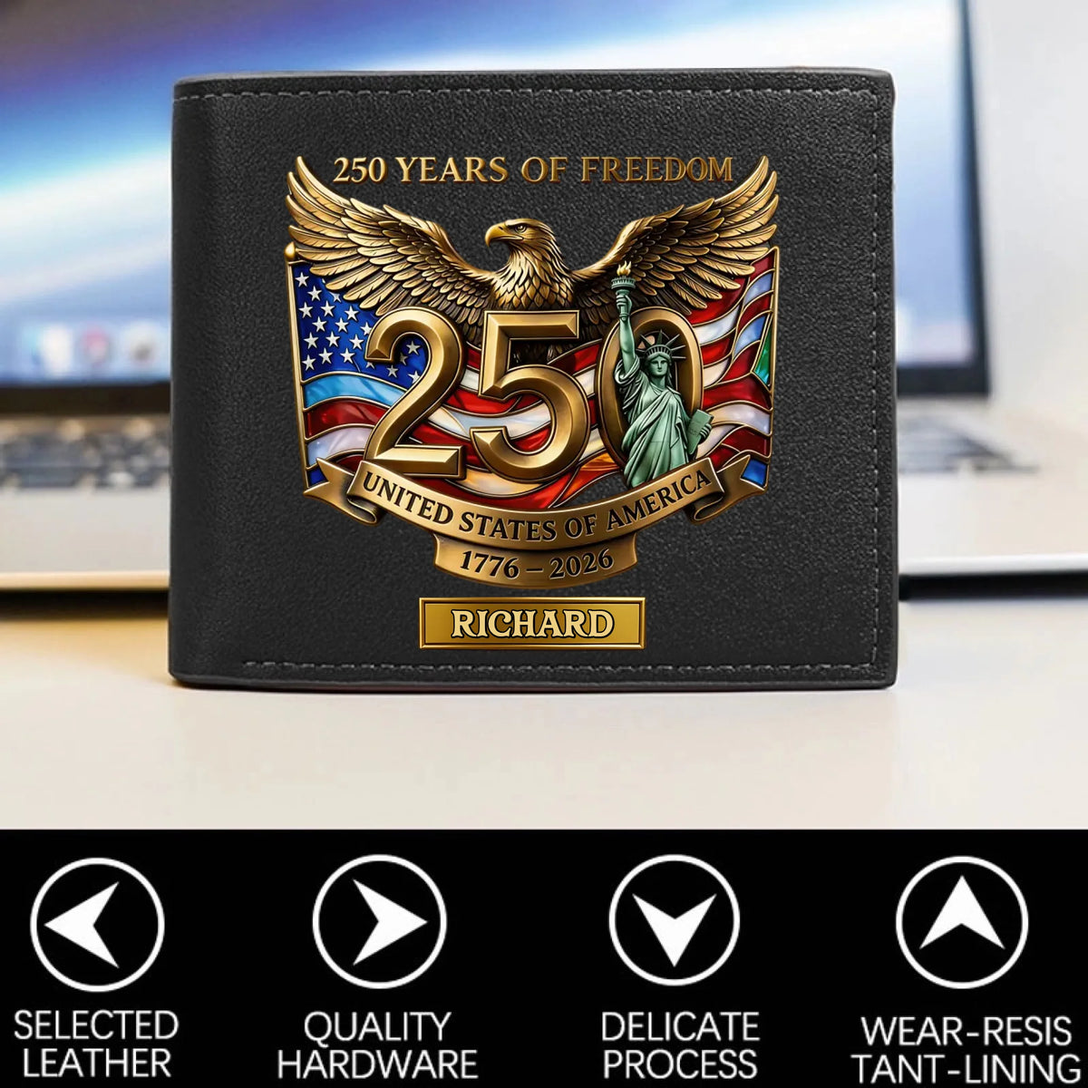 Personalized Veteran World Tour Wallet Perfect Gift_yythkg